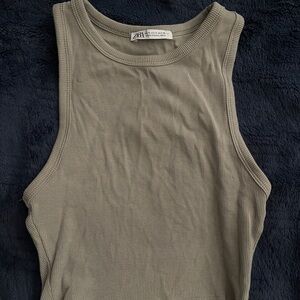 Zara navy green tank